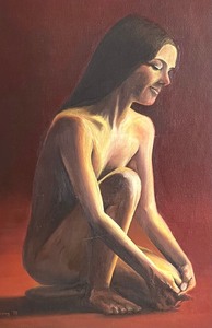lot 142 image: Vintage Original Oil on Board Painting by K. Stiebing