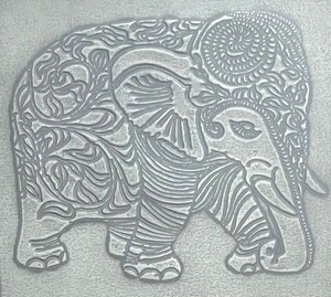 lot 149 image: Elephant Themed Textured Print