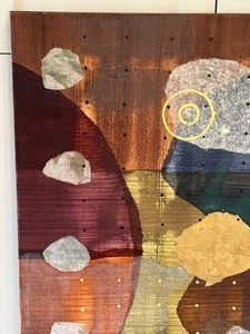 lot 200 image: Large Abstract Mixed Media Artwork