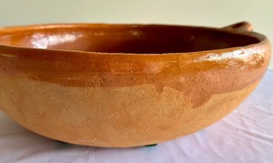 lot 192 image: Very Large Mexican Terra Cotta  Clay Bowl