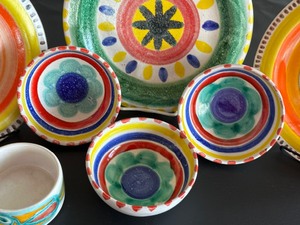 lot 83 image: DeSimone Pottery Plates and Bowls and Mug