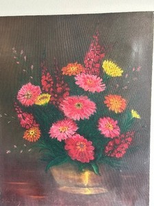 lot 68 image: Oil on Canvas Floral Painting by K. Stiebing