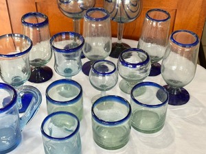 lot 64 image: Collection of Hand Blown Drinking Glasses