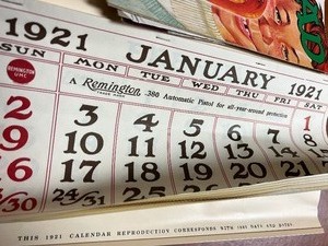 lot 55 image: 1985 Reproduction of 1921 Remington Calendar
