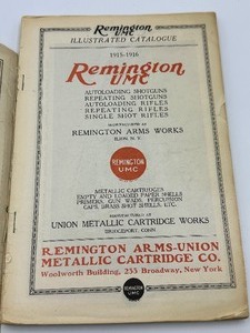 lot 64 image: Antique UMC Remington Firearms and Ammunition 1915-1916 Booklet