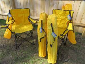4 NEW MYSTIC TAILGATE FOLDING PADDED CHAIRS
