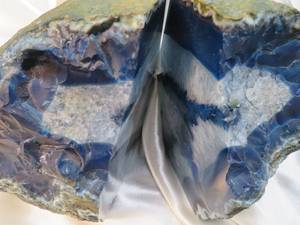 BLUE AGATE BOOK ENDS