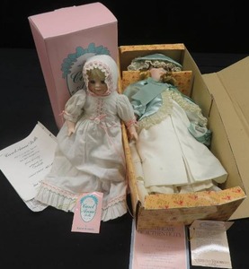2 VINTAGE PORCELAIN DOLLS