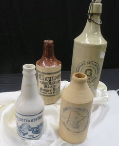 VINTAGE STONEWARE BEER BOTTLES