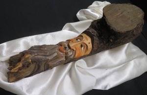 TREE TRUNK  WOOD FOREST CARVING