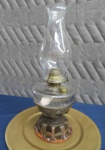 ANTIQUE EAGLE OIL LAMP