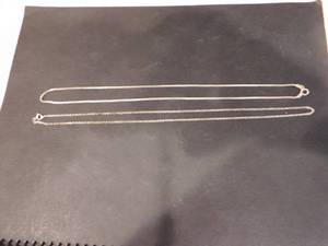 lot 107 image: SILVER CHAINS-ONE IS STERLING