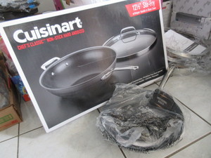 lot 207 image: CUISINART STIR FRY AND FRYING PAN - BOTH ARE BRAND NEW