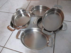 lot 250 image: ALL CLAD GRATIN PANS - BRAND NEW