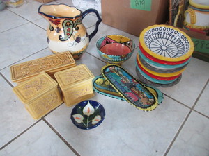 lot 282 image: SUR LA TABLE, AFRICAN AND CORSICAN CERAMIC ITEMS