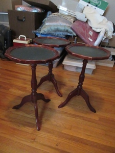 lot 183 image: MINI WOODEN SIDE TABLES