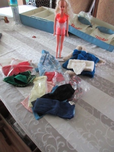 lot 346 image: BARBIE DOLL WITH EVENING CLOTHES, FURS AND CAPES
