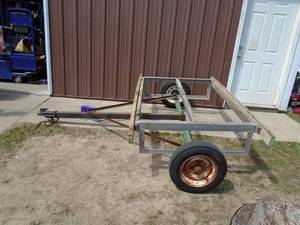 Utiity trailer frame. Ready for your deck. Tows fine. 7. No title. As shown.