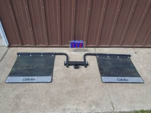 Cabela receiver mount mud flaps.Look unused. Adjustable. As shown.