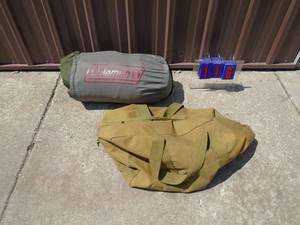 Coleman sleeping bag & duffel bag, As shown.