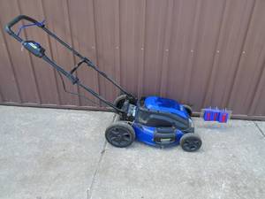 Kobalt 40 volt push lawn mower. Tested & works. Used condition. No battery or charger. As shown.