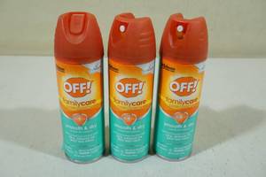 lot 23 image: 3 Bottles OFF Family Care Insect Repellent -6oz Each