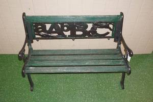 lot 94 image: Cast Iron Frame Kids Bench