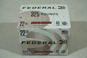lot 111 image: 325 Federal Automatch .22 LR 40 Gr Ammo
