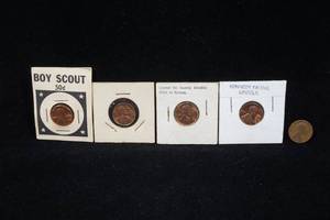lot 142 image: 5 US Lincoln Cent Coins - Novelties, Error, 1909