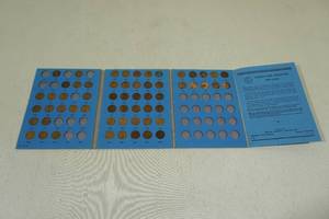 lot 146 image: Whitman One a Year Lincoln Cent Folder with Coins