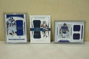 lot 160 image: National Treasures Jersey Insert Football Cards