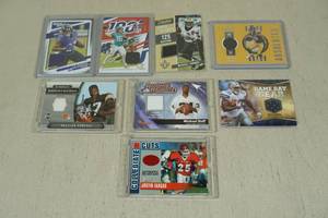 lot 173 image: Jersey Insert Football Cards - Dobbins, Minshew, Thomas, Ward, Fargas, Huff