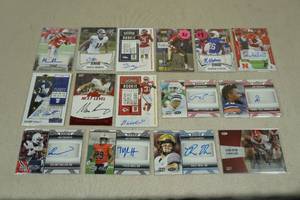 lot 174 image: Autographed Rookie Football Cards