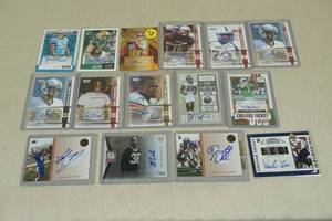 lot 176 image: Autographed Football Cards - Litton, Enunwa, PJ Williams