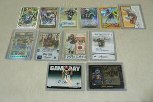 lot 178 image: Autographed Football Cards - Cobb, Pinckney, Perriman, Goldman