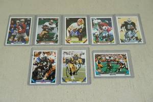 lot 179 image: Hand Signed Football Cards - Mirer, Watters, Beuerlein, Tim Brown