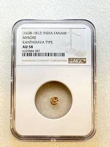 Indian Fanam Gold Piece AU58