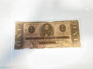 Genuine Confederate $1 Bill