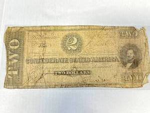 Genuine Confederate $2 Bill (1860s