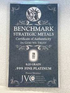 � Grain .999 Platinum Bar