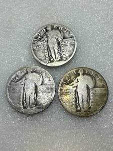 Lot of 3 Standing Liberty Quarters