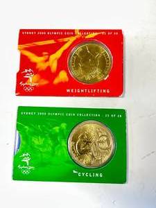 Sydney Olympics Cycling & Weightlifting Coins