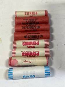 8 Unsearched Rolls of Lincoln Cents