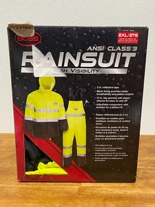 ANSI Class 3 High Vis Rainsuit 2XL New Open Box