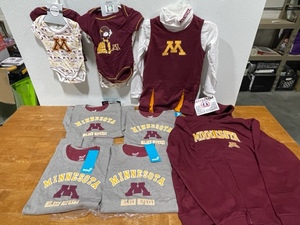 Minnesota Gophers Youth and Baby Clothing NEW