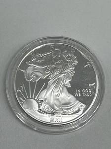 lot 54 image: One Troy Ounce .999 Fine Silver (American Eagle) in Sealed Case