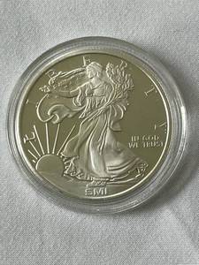 lot 56 image: One Troy Ounce .999 Fine Silver (American Eagle) in Sealed Case