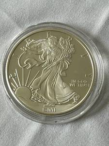 lot 57 image: One Troy Ounce .999 Fine Silver (American Eagle) in Sealed Case