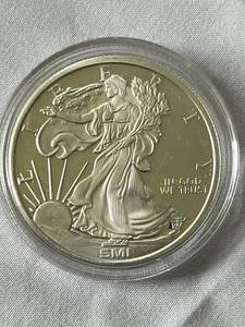 lot 58 image: One Troy Ounce .999 Fine Silver (American Eagle) in Sealed Case