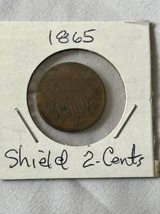 lot 81 image: 1865 Shield 2-Cent Coin